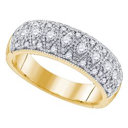 0.59 CTW Diamond Milgrain Ring 14KT Yellow Gold - REF-64Y4X