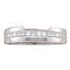 Image 1 : 0.50 CTW Mens Princess Channel-set Diamond Single Row Ring 14KT White Gold - REF-67F4N