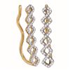 Image 1 : 0.25 CTW Diamond Symmetrical Climber Earrings 10KT Yellow Gold - REF-24H2M