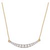 Image 1 : 1 CTW Diamond Curved Bar Pendant 10KT Yellow Gold - REF-104H9M