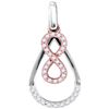 Image 1 : 0.20 CTW Diamond Infinity Teardrop Pendant 10KT Two-tone Gold - REF-18F2N