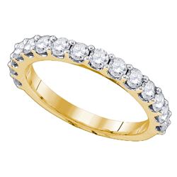 1 CTW Diamond Wedding Ring 10KT Yellow Gold - REF-59F9N