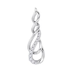 0.20 CTW Diamond Journey Pendant 10KT White Gold - REF-19W4K