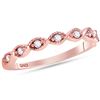 Image 1 : 0.10 CTW Diamond Stackable Ring 14KT Rose Gold - REF-22K4W