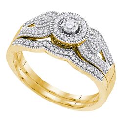 0.33 CTW Diamond Bridal Wedding Engagement Ring 10KT Yellow Gold - REF-49X5Y