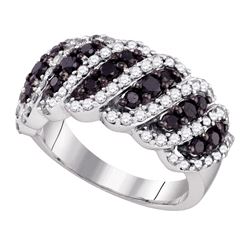 1.45 CTW Black Color Diamond Ring 10KT White Gold - REF-87W2K