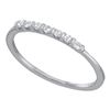 Image 1 : 0.10 CTW Diamond Single Row Ring 10KT White Gold - REF-12X2Y
