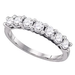 1.02 CTW Diamond Wedding Ring 10KT White Gold - REF-97F4N