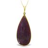 Image 1 : Genuine 20 ctw Ruby Necklace Jewelry 14KT Yellow Gold - REF-73R5P