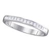 Image 1 : 0.25 CTW Diamond 3mm Wedding Ring 14KT White Gold - REF-37X5Y