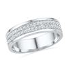 Image 1 : 0.20 CTW Diamond 2-row Ring 10KT White Gold - REF-30W2K