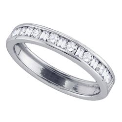 0.50 CTW Diamond Wedding Ring 14KT White Gold - REF-52X4Y