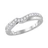 Image 1 : 0.33 CTW Diamond Contour Enhancer Wedding Ring 14KT White Gold - REF-44W9K
