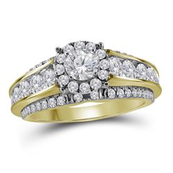 1.98 CTW Diamond Bridal Wedding Engagement Ring 14KT Yellow Gold - REF-299Y9X