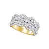 Image 1 : 1.13 CTW Pave-set Diamond Strand Cocktail Ring 14KT Yellow Gold - REF-104K9W