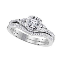 0.33 CTW Princess Diamond Bridal Engagement Ring 10KT White Gold - REF-43Y4X