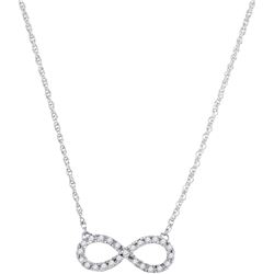 0.20 CTW Diamond Infinity Pendant 10KT White Gold - REF-25F4N