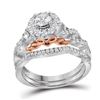 Image 1 : 1 CTW Diamond Solitaire Bellissimo Bridal Ring 14KT White Gold - REF-146M2H