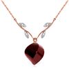 Image 1 : Genuine 15.27 ctw Ruby & Diamond Necklace Jewelry 14KT Rose Gold - REF-46R7P