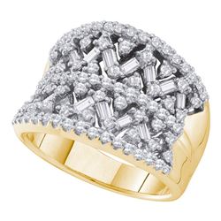 1.25 CTW Diamond Fashion Ring 14KT Yellow Gold - REF-134W9K