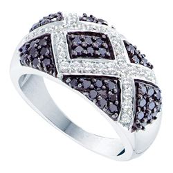 1 CTW Black Color Diamond Fashion Ring 14KT White Gold - REF-76Y4X