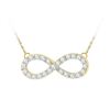 Image 1 : 0.20 CTW Diamond Infinity Pendant 10KT Yellow Gold - REF-25W4K