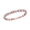 Image 1 : 0.13 CTW Diamond Stackable Ring 10KT Rose Gold - REF-14K9W