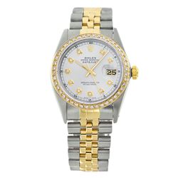 Rolex Pre-owned 36mm Mens White with Tracker Two Tone - REF-610R3M