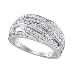 0.34 CTW Diamond Ring 10KT White Gold - REF-34F4N