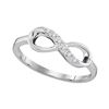 Image 1 : 0.05 CTW Diamond Infinity Ring 10KT White Gold - REF-13Y4X