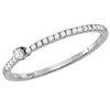 Image 1 : 0.14 CTW Diamond Solitaire Stackable Ring 10KT White Gold - REF-14X9Y