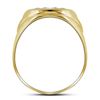 Image 2 : 0.25 CTW Mens Prong-set Diamond Oval Cluster Ring 10KT Yellow Gold - REF-22F4N