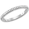 Image 1 : 0.14 CTW Diamond Single Row Stackable Ring 10KT White Gold - REF-18K2W