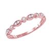 Image 1 : 0.17 CTW Diamond Milgrain Stackable Ring 10KT Rose Gold - REF-18X7Y