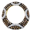 Image 1 : 0.40 CTW Cognac-brown Color Diamond Circle Pendant 10KT Yellow Gold - REF-19H4M