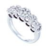 Image 1 : 1.5 CTW Diamond Multi Flower Cluster Ring 14KT White Gold - REF-157N5F