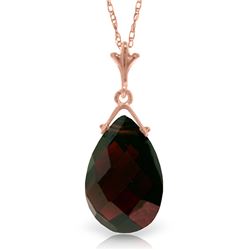 Genuine 5.1 ctw Garnet Necklace Jewelry 14KT Rose Gold - REF-22Y2F