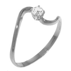 Genuine 0.15 ctw Diamond Anniversary Ring Jewelry 14KT White Gold - REF-34R3P