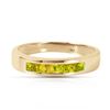 Image 1 : Genuine 0.60 ctw Peridot Ring Jewelry 14KT Yellow Gold - REF-46N2R