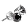 Image 1 : 0.75 CTW Black Color Diamond Solitaire Earrings 14KT White Gold - REF-18M2H