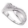 0.38 CTW Diamond Fold Ring 14KT White Gold - REF-67M4H