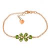 Image 1 : Genuine 3.15 ctw Peridot Bracelet Jewelry 14KT Rose Gold - REF-56R4P