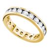 2 CTW Diamond Eternity Wedding Ring 14KT Yellow Gold - REF-240N2F