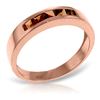 Genuine 0.60 ctw Garnet Ring Jewelry 14KT Rose Gold - REF-46N2R