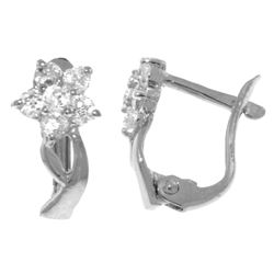 Genuine 0.40 ctw Diamond Anniversary Earrings Jewelry 14KT White Gold - REF-59W2Y