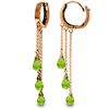 Image 1 : Genuine 4.8 ctw Peridot Earrings Jewelry 14KT Rose Gold - REF-64R4P