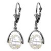 Genuine 7.5 ctw White Topaz Earrings Jewelry 14KT White Gold - REF-43N2R