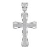 1.5 CTW Mens Diamond Roman Cross Charm Pendant 10KT White Gold - REF-146Y9X