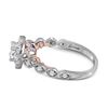Image 2 : 0.75 CTW Princess Diamond Solitaire Bellina Bridal Ring 14KT Two-tone Gold - REF-104N9F