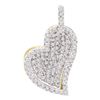 0.33 CTW Diamond Heart Pendant 10KT Yellow Gold - REF-22K4W